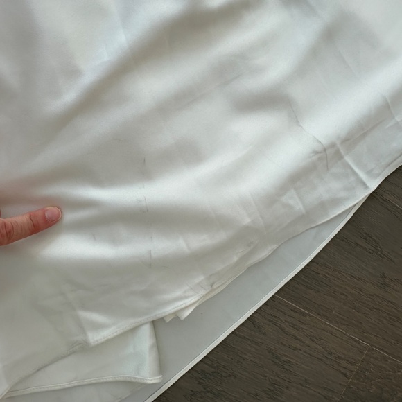 Reformation Arianwen Satin Gown Dress Wedding Bridal Fior Di Latte Sz 0 w/ tags - Picture 7 of 12